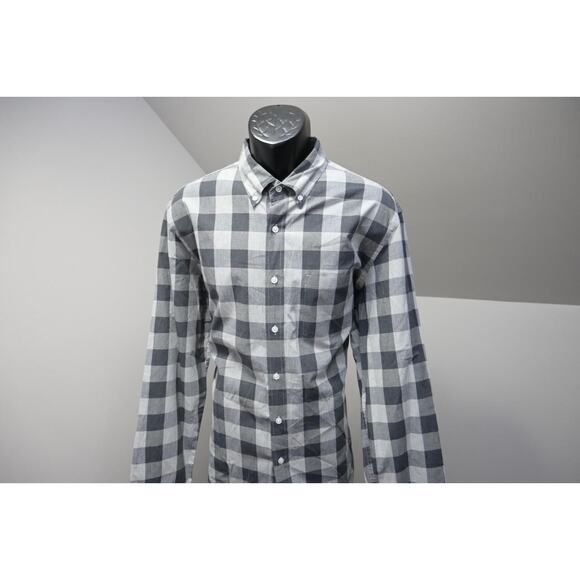 J Crew Dress Shirt Classic Fit Plaid Button Up Flex Washed Mens Sz Large - Picture 2 of 9